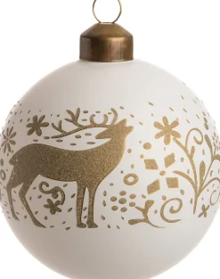 Discount  Weihnachtskugel Fanny weiß / gold D 8 cm Weihnachtskugeln & -Anhänger
