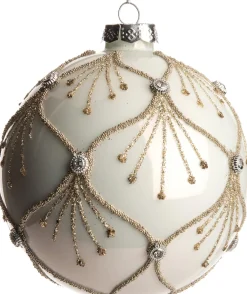 Best  Weihnachtskugel Fayth weiß D 10 cm Weihnachtskugeln & -Anhänger