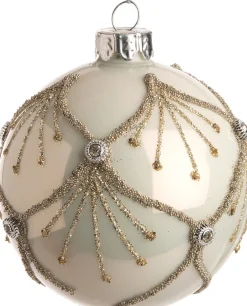 Outlet  Weihnachtskugel Fayth weiß D 8 cm Weihnachtskugeln & -Anhänger