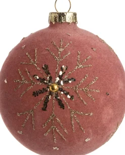 Outlet  Weihnachtskugel Golda orange / rosa D 8 cm Weihnachtskugeln & -Anhänger