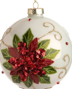 Online  Weihnachtskugel Gwenda weiß / grün / rot D 10 cm Weihnachtskugeln & -Anhänger