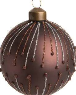 Best  Weihnachtskugel Hailey dunkelbraun D 8 cm Weihnachtskugeln & -Anhänger