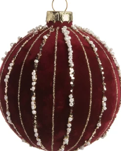 New  Weihnachtskugel Inola dunkelrot D 8 cm Weihnachtskugeln & -Anhänger