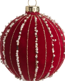 Best  Weihnachtskugel Inola rot D 8 cm Weihnachtskugeln & -Anhänger