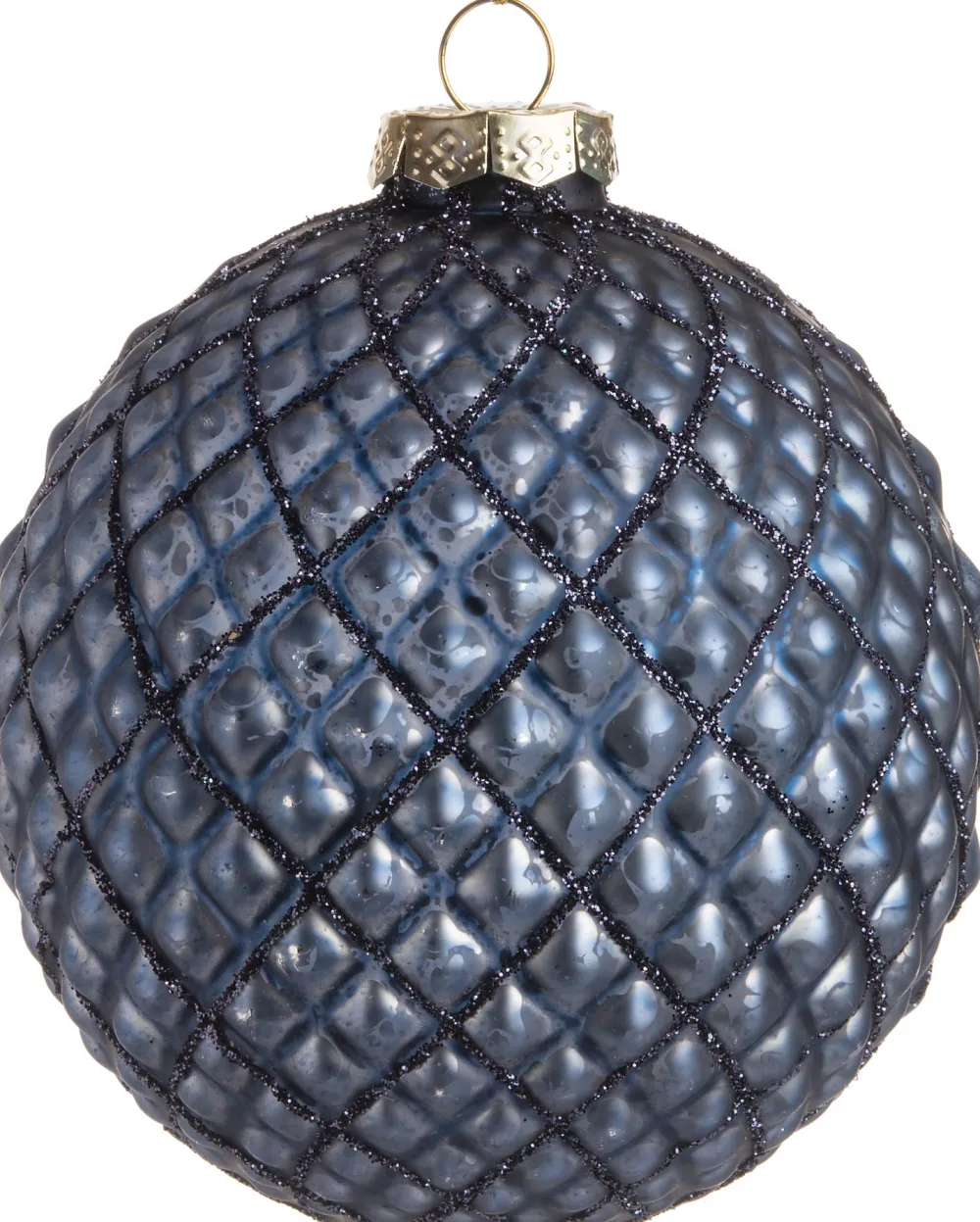 Online Weihnachtskugel James blau D 10 cm Weihnachtskugeln & -Anhänger