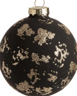 New  Weihnachtskugel Josalyn schwarz gefleckt D 8 cm Weihnachtskugeln & -Anhänger