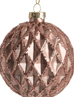 New  Weihnachtskugel Jayne Rauten rosa D 8 cm Weihnachtskugeln & -Anhänger