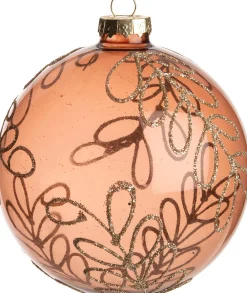 New  Weihnachtskugel Kade Blatt rosa D 10 cm Weihnachtskugeln & -Anhänger