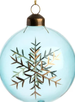 New  Weihnachtskugel Keyla blau / transparent D 8 cm Weihnachtskugeln & -Anhänger