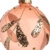 Sale  Weihnachtskugel Kenda Blatt rosa / semitransparent D 8 cm Weihnachtskugeln & -Anhänger