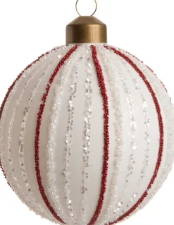 New  Weihnachtskugel Kaley weiß D 8 cm Weihnachtskugeln & -Anhänger