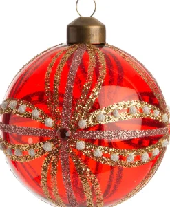 Sale  Weihnachtskugel Linn rot / transparent D 8 cm Weihnachtskugeln & -Anhänger