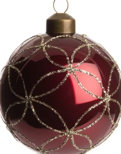  Weihnachtskugel Laurie bordeaux D 8 cm Weihnachtskugeln & -Anhänger