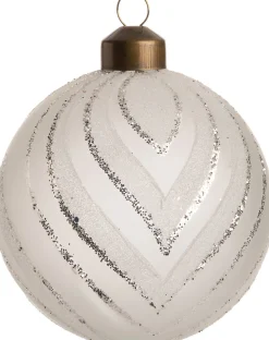 New  Weihnachtskugel Lizzy silber D 8 cm Weihnachtskugeln & -Anhänger