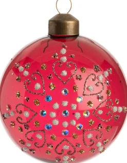 Discount  Weihnachtskugel Linn rot / transparent D 8 cm Weihnachtskugeln & -Anhänger