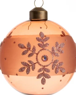 Hot  Weihnachtskugel Lexi orange / transparent D 8 cm Weihnachtskugeln & -Anhänger