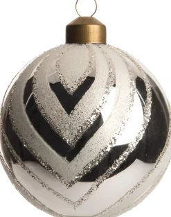  Weihnachtskugel Lorah braun / weiß D 8 cm Weihnachtskugeln & -Anhänger