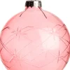 Clearance  Weihnachtskugel Lacey rosa / transparent D 8 cm Weihnachtskugeln & -Anhänger