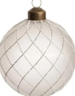 Hot  Weihnachtskugel Lindsy weiß D 8 cm Weihnachtskugeln & -Anhänger