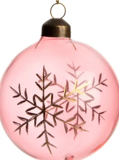 New  Weihnachtskugel Leann rosa / transparent D 8 cm Weihnachtskugeln & -Anhänger
