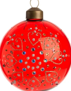 Hot  Weihnachtskugel Linn rot / transparent D 8 cm Weihnachtskugeln & -Anhänger