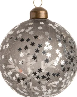 Outlet  Weihnachtskugel Ruby grau D 8 cm Weihnachtskugeln & -Anhänger