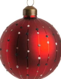 Clearance  Weihnachtskugel Tania rot D 8 cm Weihnachtskugeln & -Anhänger