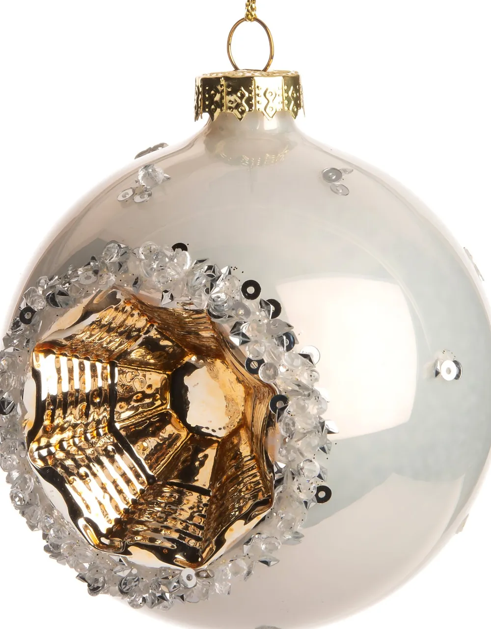 Discount Weihnachtskugel Zilla weiß D 8 cm Weihnachtskugeln & -Anhänger