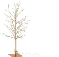 Sale J-Line Deko-Baum Indra gold mit Beleuchtung 34 x 50 x 59 cm Weihnachtsfiguren (Außen)