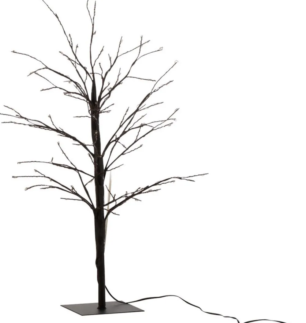 Online J-Line Deko-Baum Indra schwarz mit Beleuchtung 20 x 20 x 57 cm Weihnachtsfiguren (Außen)