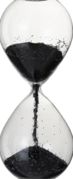 Best J-Line Sanduhr Tessa schwarz D 7 H 20 cm Dekofiguren & -Objekte