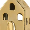Outlet J-Line Teelichthalter Haus Caroline gold 8 x 6,5 x 12,5 cm Teelichthalter