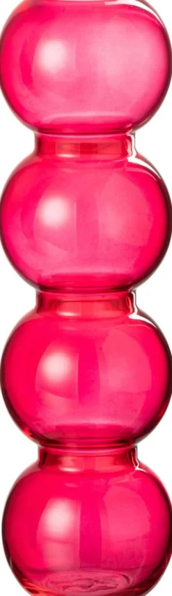 Sale J-Line Vase mit Kugeln rosa 8,5 x 8,5 x 30,5 cm Vasen & Krüge|Blumentöpfe & Pflanzgefäße