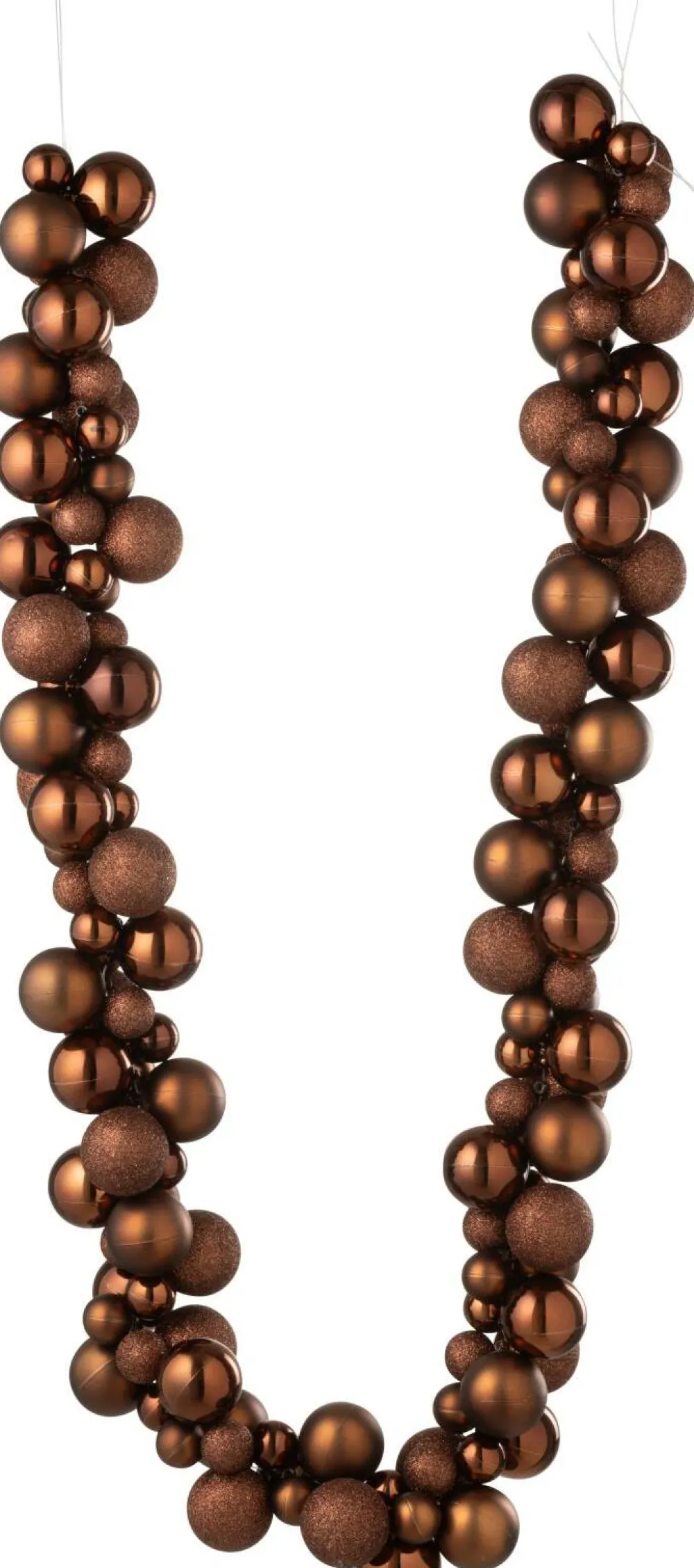 Online J-Line Weihnachtsgirlande Weihnachtskugeln braun 1,6 m Weihnachtsgirlanden & Lametta