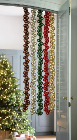 Hot J-Line Weihnachtsgirlande Weihnachtskugeln grün 1,6 m Weihnachtsgirlanden & Lametta