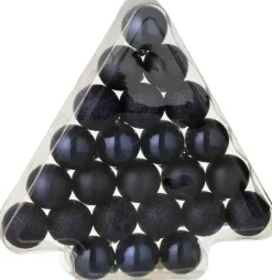 J-Line Weihnachtskugel blau D 4 cm 24 St. Weihnachtskugeln & -Anhänger