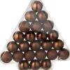 Discount J-Line Weihnachtskugel braun D 4 cm 24 St. Weihnachtskugeln & -Anhänger