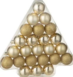 Hot J-Line Weihnachtskugel gold D 4 cm 24 St. Weihnachtskugeln & -Anhänger