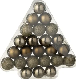 Discount J-Line Weihnachtskugel kupfer D 4 cm 24 St. Weihnachtskugeln & -Anhänger