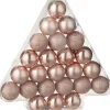 Discount J-Line Weihnachtskugel rosa D 4 cm 24 St. Weihnachtskugeln & -Anhänger
