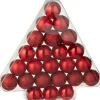 Sale J-Line Weihnachtskugel rot D 4 cm 24 St. Weihnachtskugeln & -Anhänger
