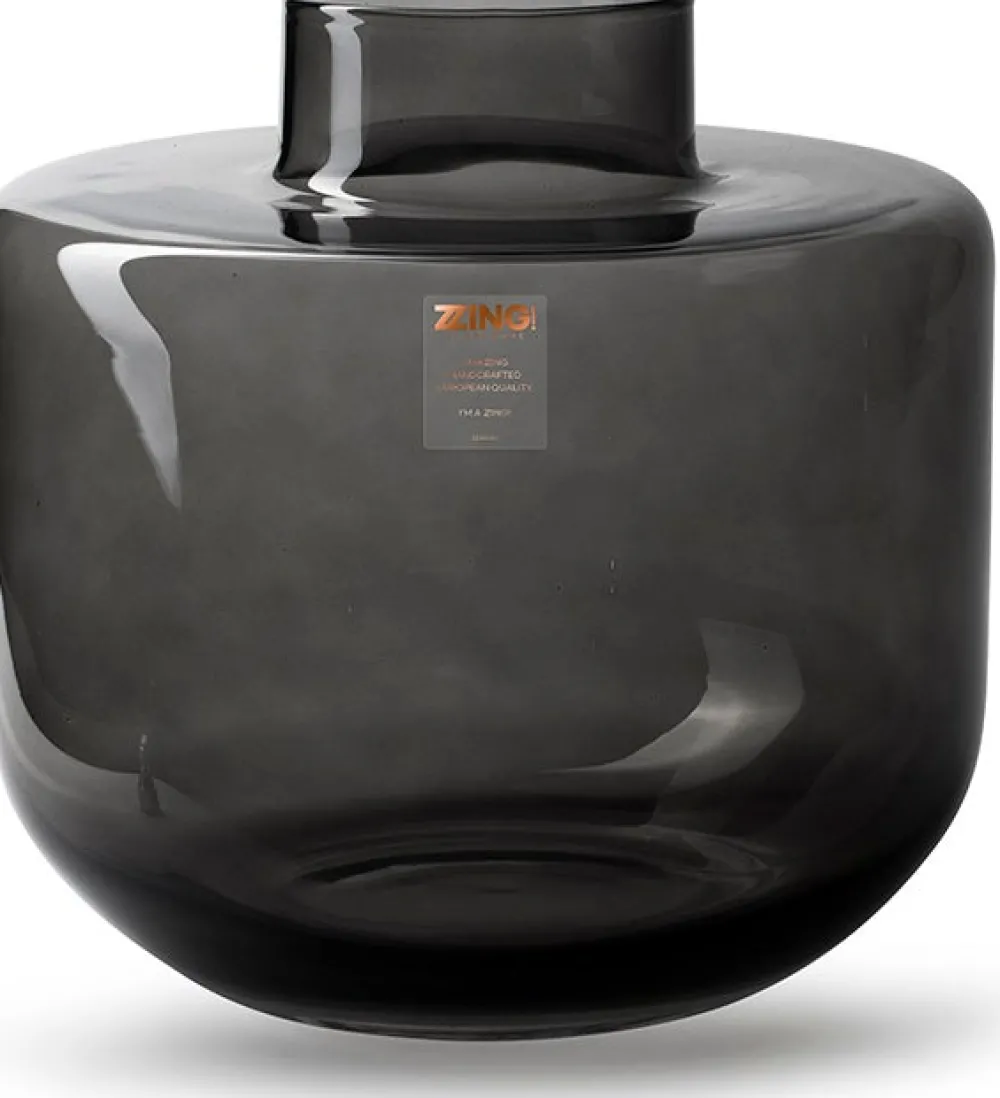 Discount Jodeco Vase Melanie schwarz / transparent D 25 H 25,5 cm Blumentöpfe & Pflanzgefäße|Vasen & Krüge