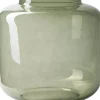 Outlet Jodeco Vase mit Fuß Marilyn grün D 27 H 40 cm Vasen & Krüge|Blumentöpfe & Pflanzgefäße