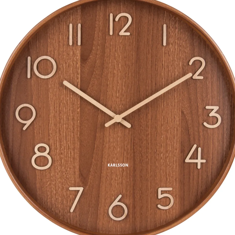 Hot Karlsson Wanduhr Pure natur 43 x 42 x 5 cm Uhren