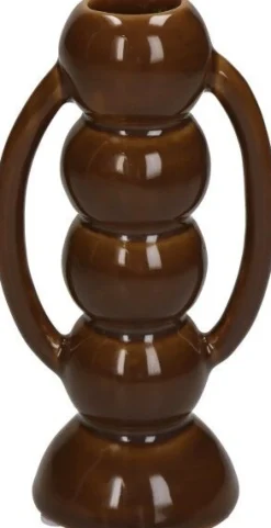 Discount Kerzenständer Henque braun 7,4 x 5,5 x 13,7 cm Kerzenständer