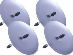 New Kerzenteller mit Dorn aus Metall D 7 cm silber 4 St. Kerzenständer