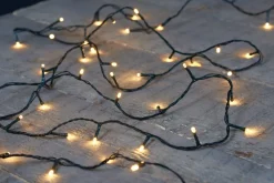 Hot Lichterkette schwarz 7,5 m mit 100 LEDs warmweiß Weihnachtsbaumbeleuchtung