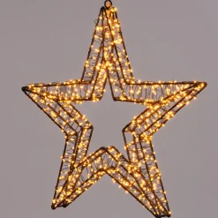 Lichtfigur Stern 3D schwarz mit 800 LEDs weiß D 36 H 3 cm Weihnachtssterne|Weihnachtsfiguren (Außen)