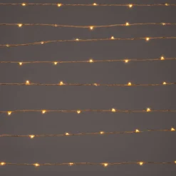 Discount Lichtkaskade Jute LED 8 x 2 m klassisch warm Lichtkaskaden