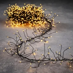 Luca Lighting Cluster-Lichterkette mit 960 LEDs warmweiß 9 m Weihnachtssterne